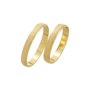ALIANÇAS DE CASAMENTO ABAULADA REBAIXO COM JATO 3MM